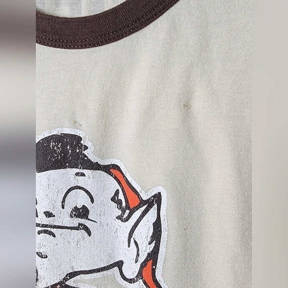 Men's Cleveland Browns Brownie Baker Mayfield Raglan T-shirt, Size 2XL - Picture 3 of 4